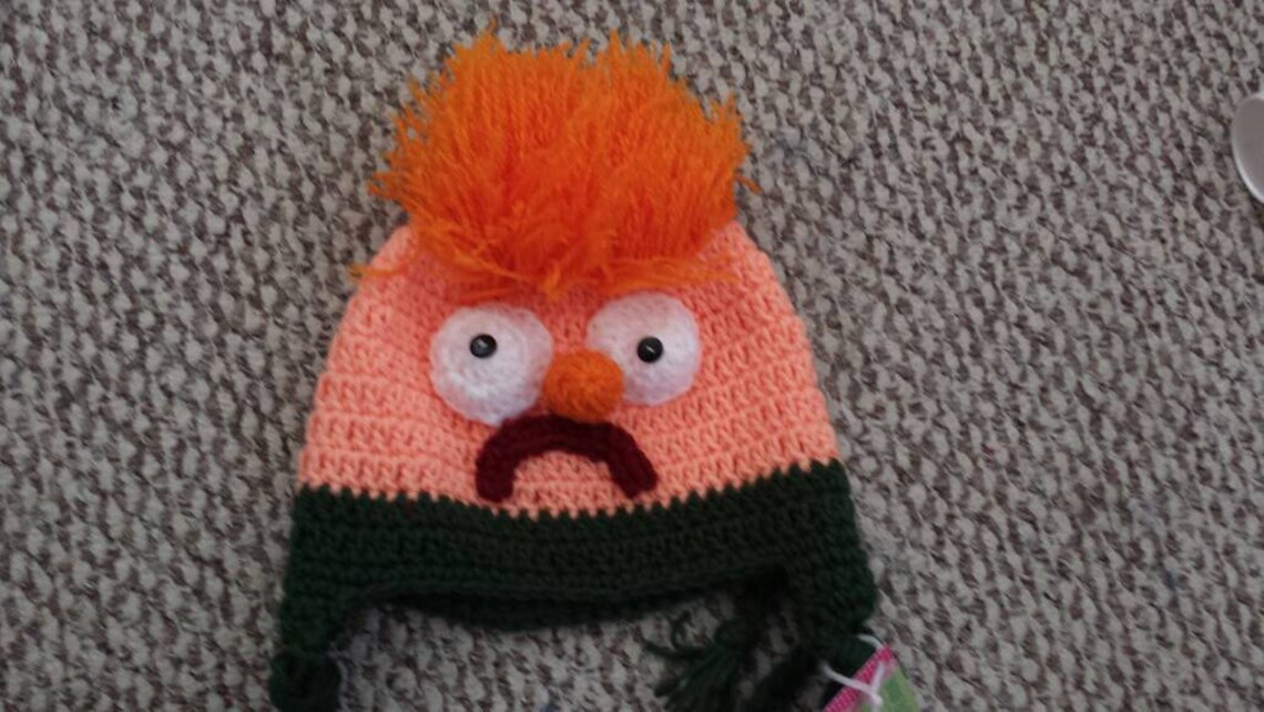Beaker Hat Muppets Hat Beeker Hat photo prop Newborn Etsy