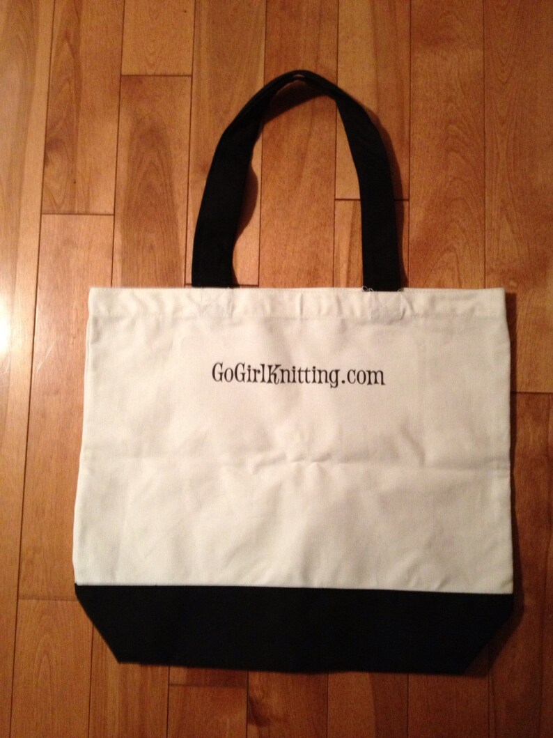 I Love GIANT Knitting Tote Bag by Gogirl Knitting Etsy