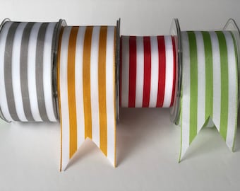 May Arts 2' Striped Ribbon with Woven Edge