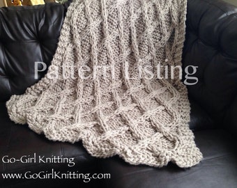 Salerno Chunky Knit Blanket Pattern