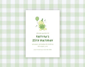 Smiski Birthday Invitation | Editable Canva Template, Printable (Digital Download)