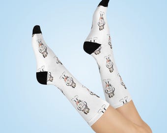 Calcetines de tripulación, calcetines novedosos con personajes de tarro de palabrotas, regalo divertido para improvisadores