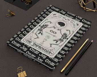 Tarot Journal, The Improviser Hardcover Notebook, Gothic Improv Gift