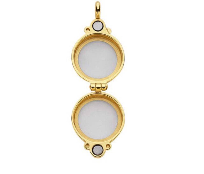 14k gold floating glass locket Etsy