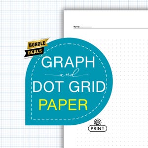 Printable Graph and Dot Grid Paper, Notebook Pages, Journal, Scrapbook (Digital Download)