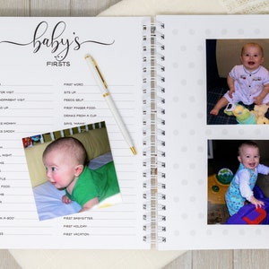 Winnie the Pooh Baby Book Hardcover First Year Baby Journal Personalized Baby Memory Book Baby Boy Classic Pooh with Blue Balloon image 6