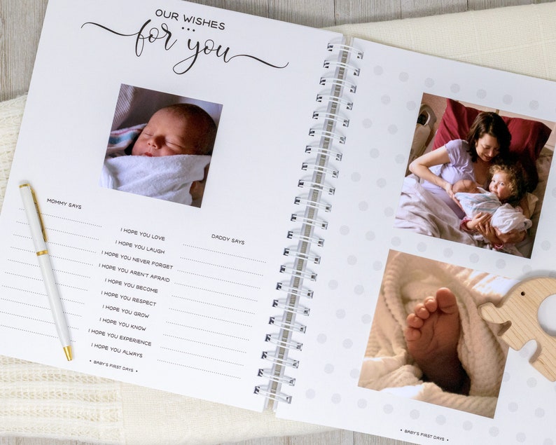 Pregnancy Journal & Memory Book for Expectant Moms - Hardcover Personalized Keepsake - Woodland Animals - New Mom Gift - Woodsy Friends image 10