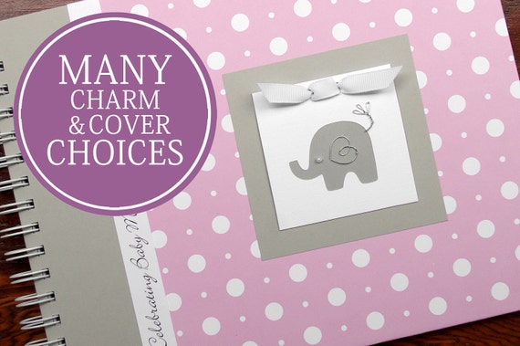 Elephant Baby Shower Guest Book Personalized Baby Girl Guestbook Elephant Baby Shower Guest Book Personalized Baby Girl Guestbook
