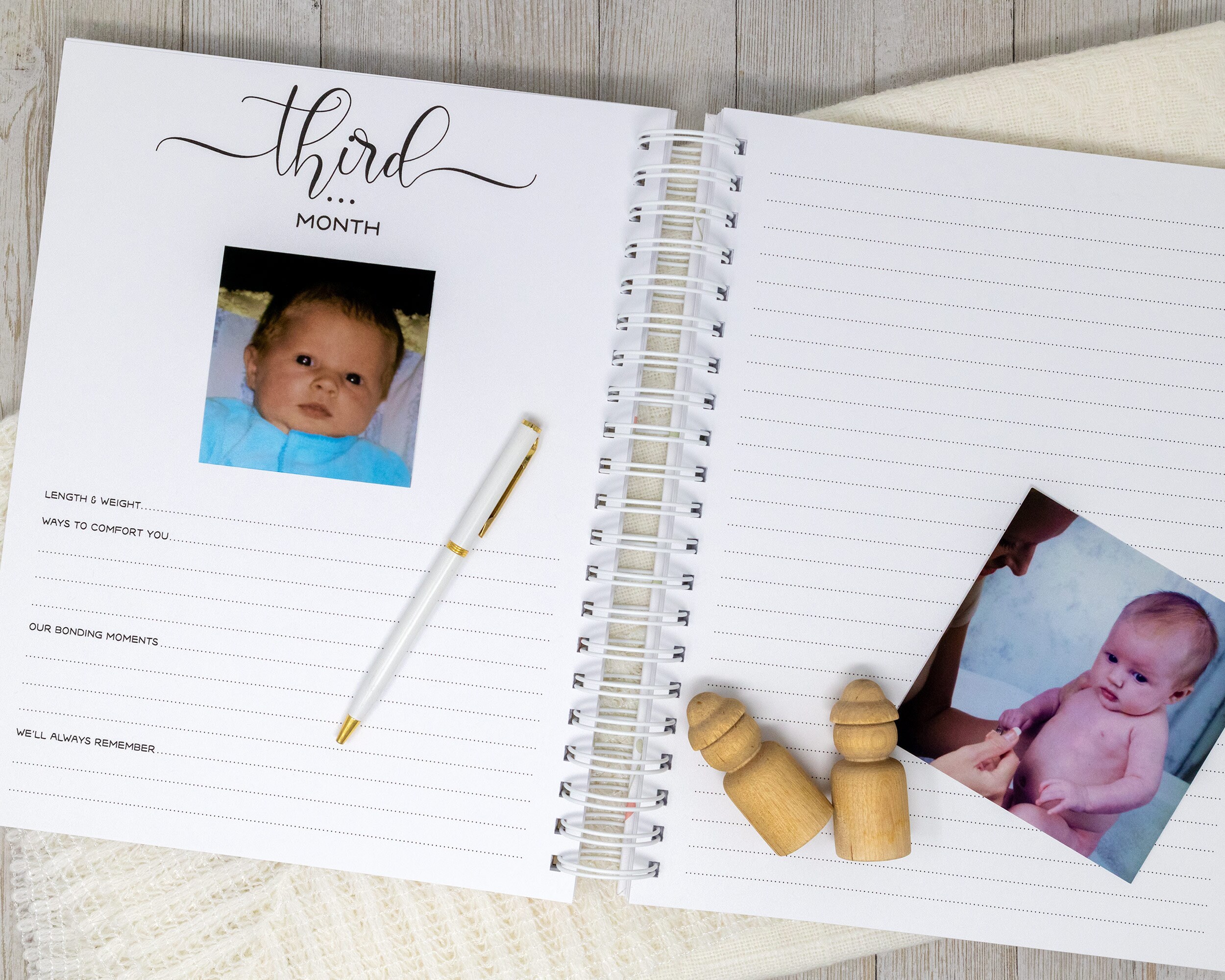 Twin Baby Book Hard Cover & Personalized Baby Memory Book Etsy