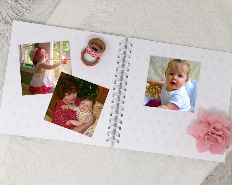 Baby Memory Book for Girls Softcover Personalized First Year Baby Journal Bear Fox Bunny Animals Baby Girl Book Sweet Woodland image 10