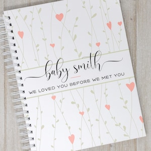 Pregnancy Journal & Memory Book for Expectant Moms - Hardcover Personalized Keepsake Pregnancy Album - New Mother Gift - Hearts in Bloom
