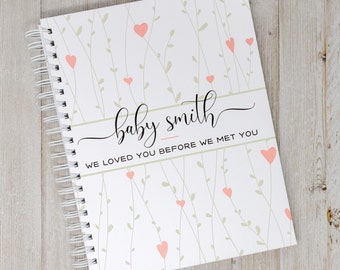 Pregnancy Journal & Memory Book for Expectant Moms - Hardcover Personalized Keepsake Pregnancy Album - New Mother Gift - Hearts in Bloom