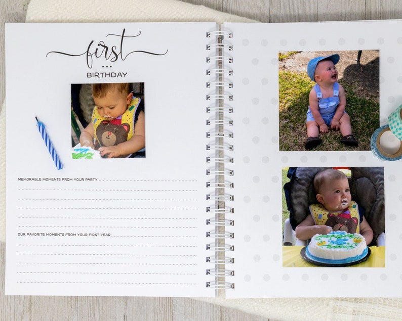 Woodland Baby Book First Year Baby Journal Personalized Etsy