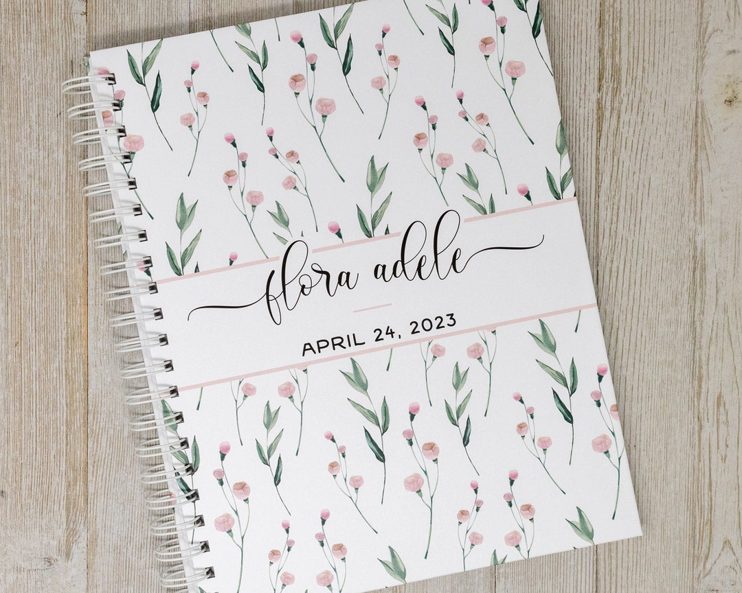 Baby Memory Book for Girls Hardcover Personalized First Year Baby