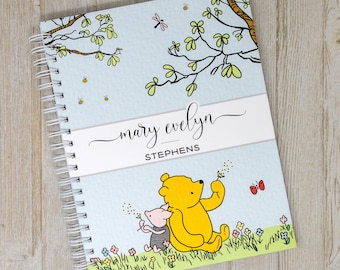 Winnie the Pooh Baby Book - Hardcover First Year Baby Journal - Personalized Baby Memory Book - Baby Girl or Boy - Classic Pooh & Piglet