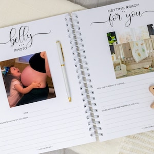 Pregnancy Journal & Memory Book for Expectant Moms - Hardcover Personalized Keepsake - Woodland Animals - New Mom Gift - Woodsy Friends image 8