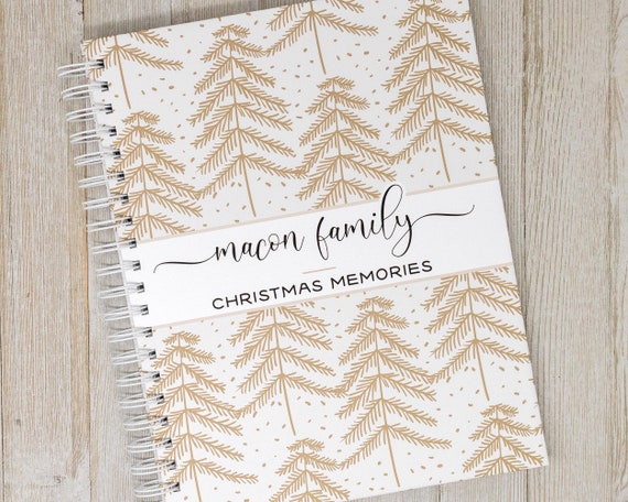 Christmas Memory Book Hardcover Personalized Christmas Card