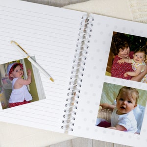 Livre pour bébé des bois journal de bébé première année à couverture rigide livre de souvenirs de bébé personnalisé bébé garçon ou fille bébés des bois image 9