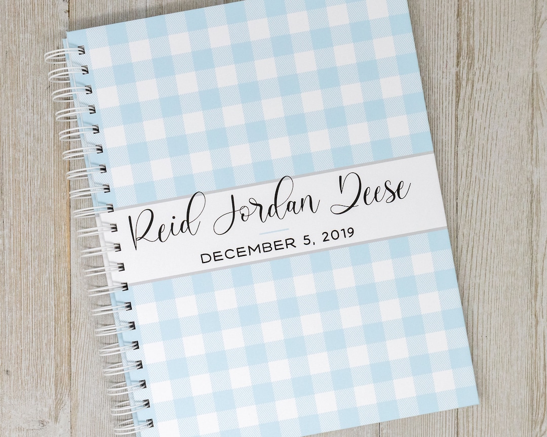 Baby Memory Book Hardcover First Year Baby Journal Personalized Baby