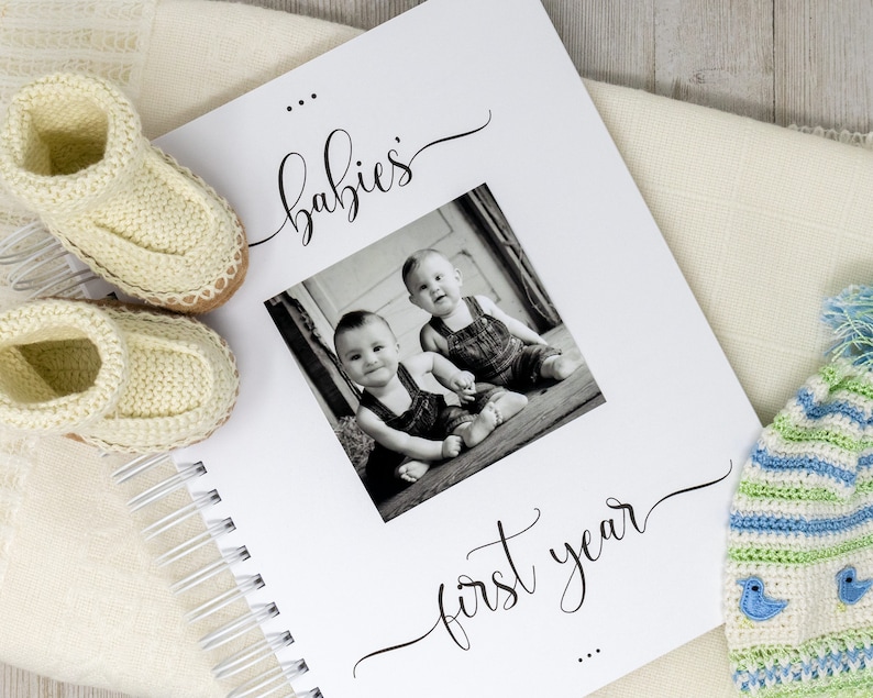 Twin Baby Book Hard Cover & Personalized Baby Memory Book Etsy