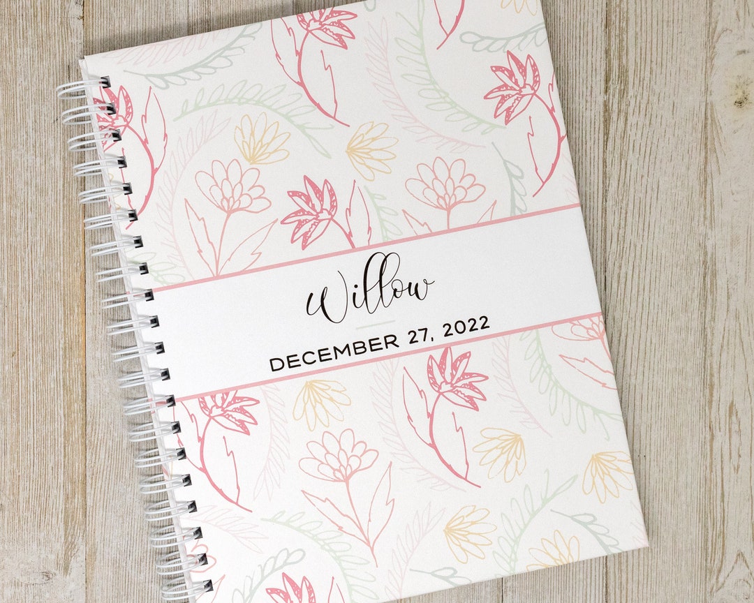 Baby Memory Book for Girls Hardcover Personalized First Year Baby