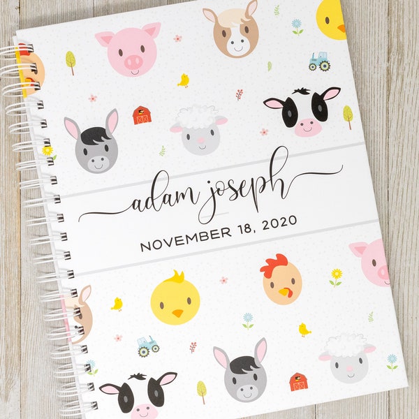 Baby Farm Animal Book Etsy
