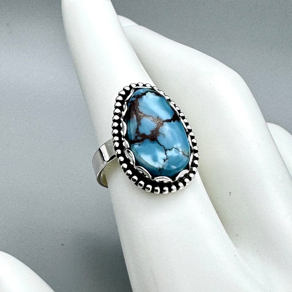 S7 Golden Hills Turquoise Ring>Unique Lavender Gemstone>Rare Beautiful Turquoise Jewelry>Mothers Day