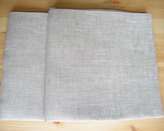 2 Natural Linen Pillow Cases, Covers - Queen Size - Solid Pure Flax - Natural Linen Bed Linens - Color options- white, gray.  Stonewashed