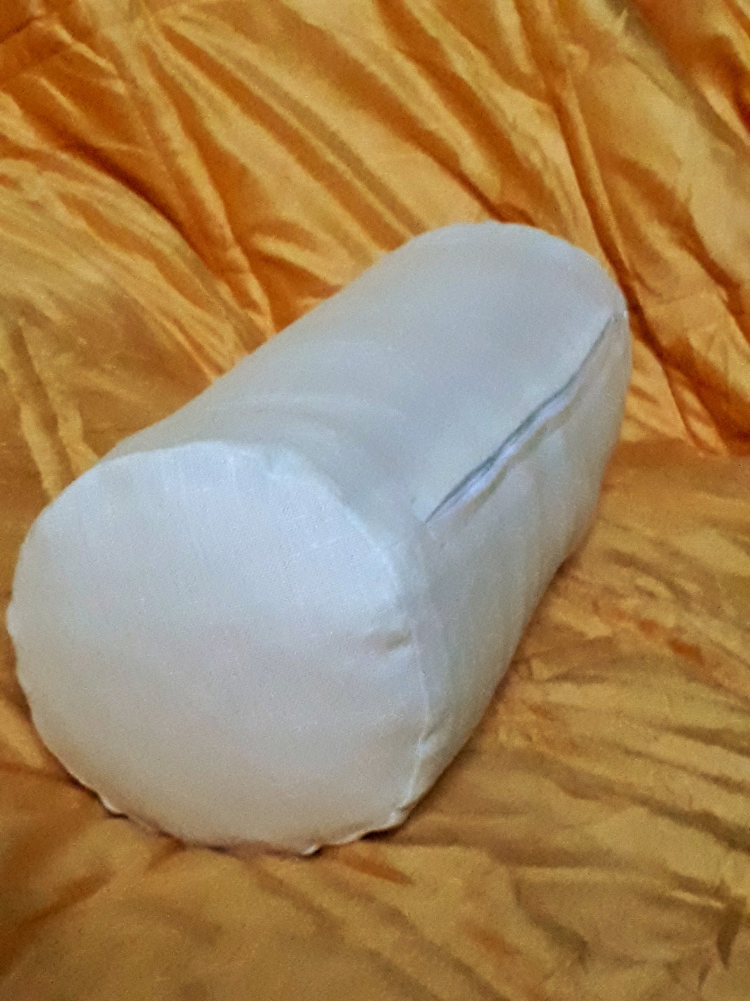 White Linen Round Bolster Cover With Zipper. Thicker Soft Pure Etsy