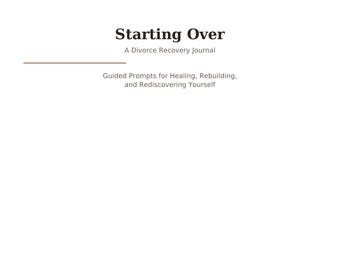 Divorce Recovery Journal | Healing After Divorce Guided Journal | New Chapter Planner for Women & Men | Breakup Recovery Workbook Printable