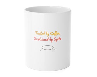 Funny Pharmacy Student Mug | Fueled by Coffee Sustained by Spite | Pharmacist Coffee Mug | Pharmacy Tech Gift | PharmD Mug | Study Mug Gift