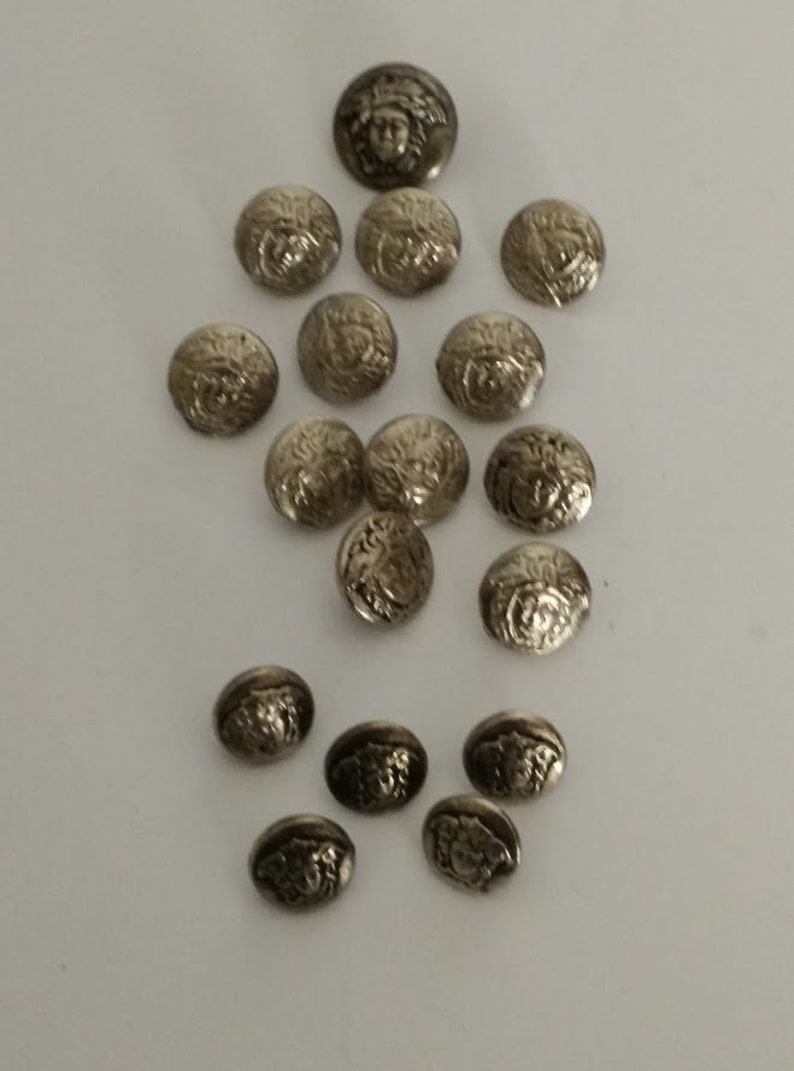 17 Rare Medusa Head Metal Shank Buttons