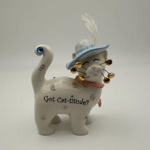 Amy Lacombe Whimsiclay Cat Figurine - Etsy