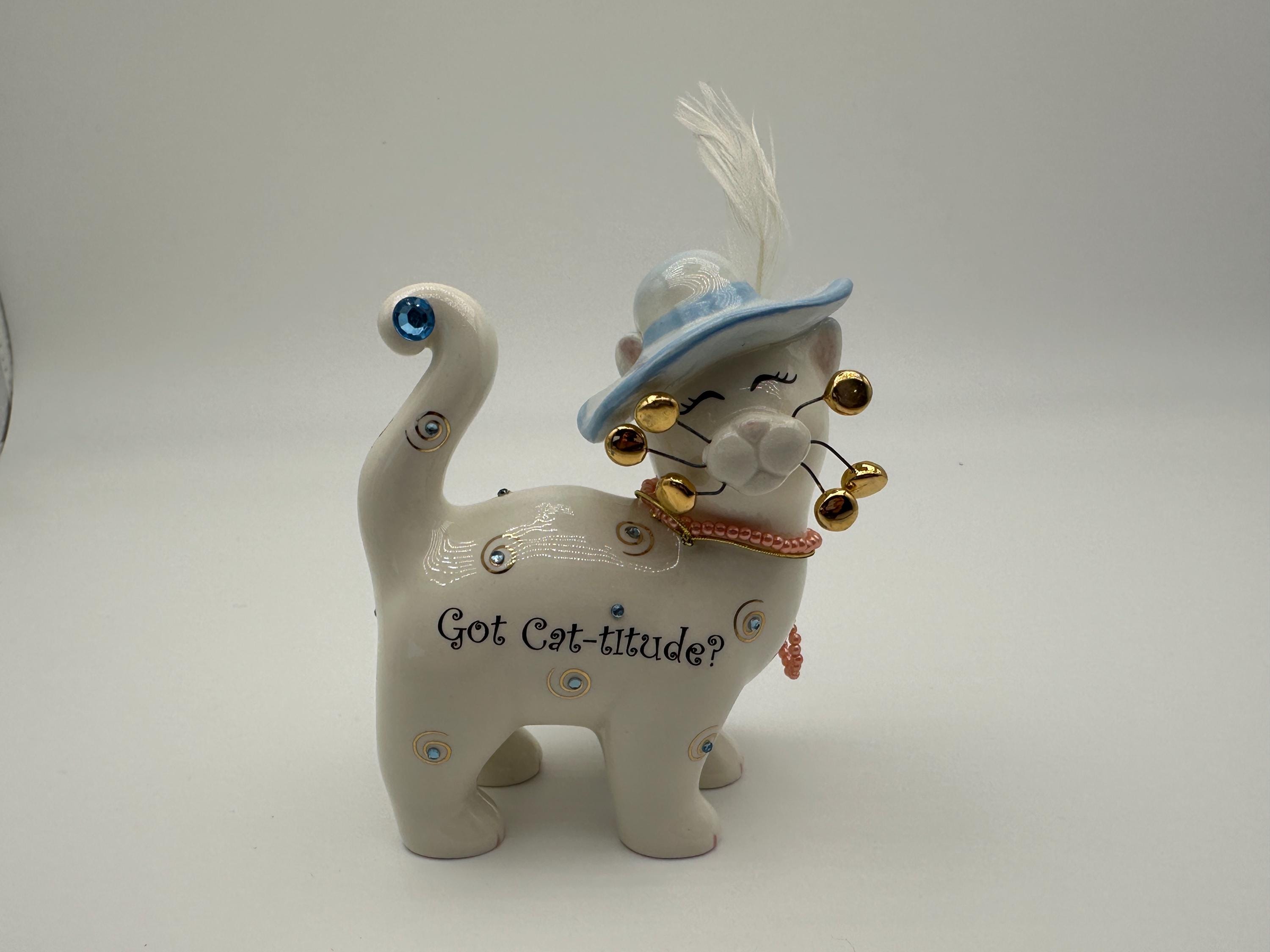 Amy Lacombe Whimsiclay Cat Figurine - Etsy