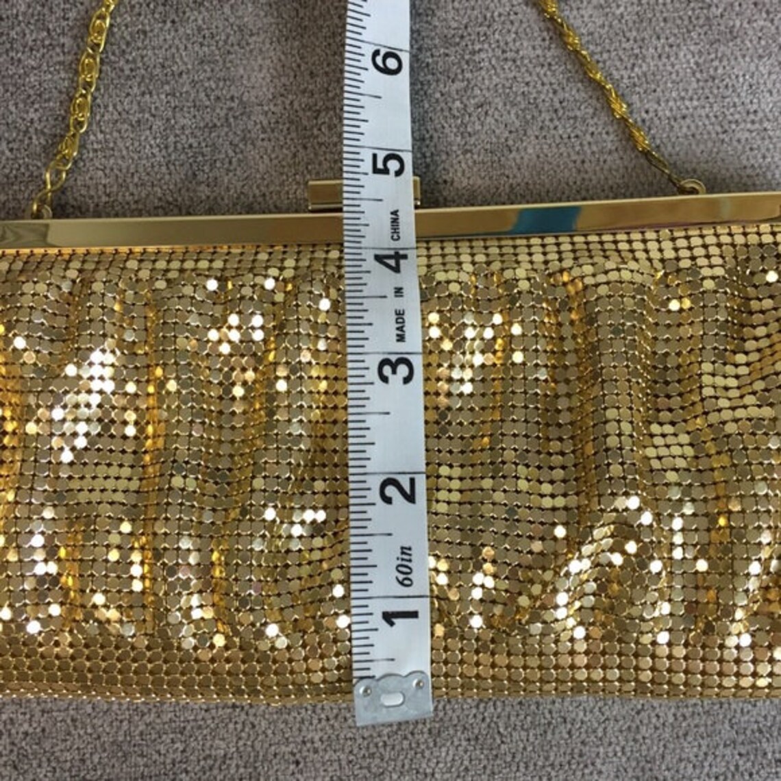 Kate Landry Gold Mesh Evening Bag / Clutch Etsy