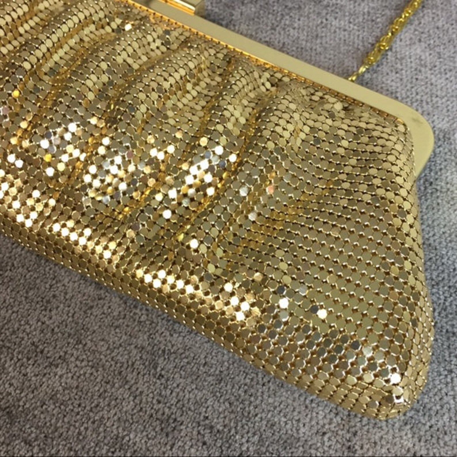Kate Landry Gold Mesh Evening Bag / Clutch Etsy