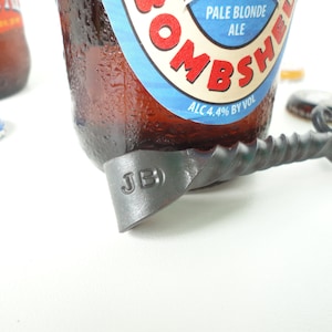 Engraved Keychain Bottle Opener - Hand Forged Steel - Personalized keychain