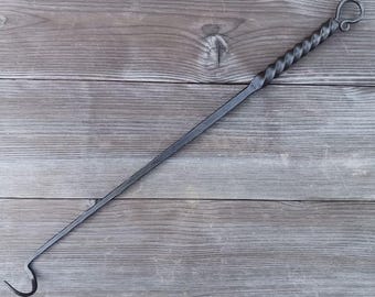 20" steakturner, barbecuehaak, pigtail-tool voor het omdraaien van vlees op de grill