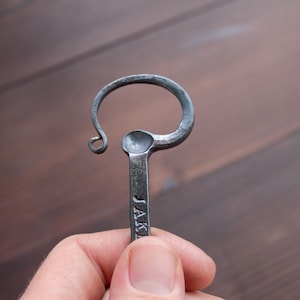 Bottle Opener keychain hand forged & personalized by blacksmith image 4