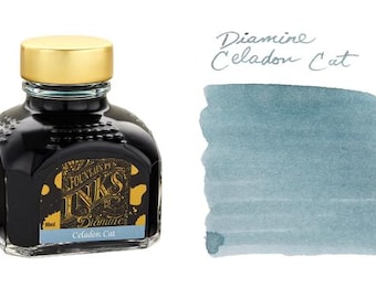 Échantillon d'encre Diamine - Celadon Cat 4ml