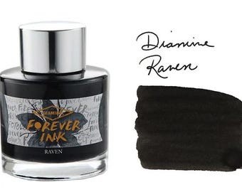 Échantillon d'encre Diamine - Forever Raven 4 ml