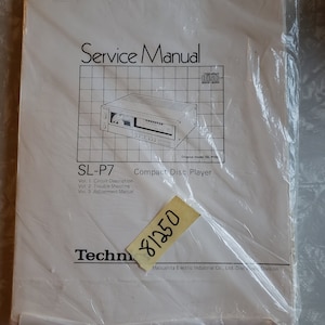 Service Manual for Technics SL-P7 CD Player