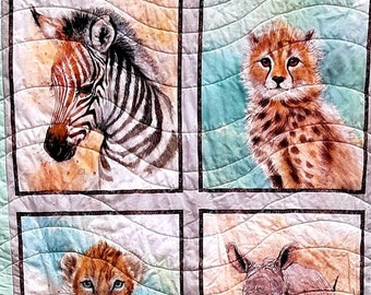 Baby Animals Quilt, wild, exotic, safari, jungle