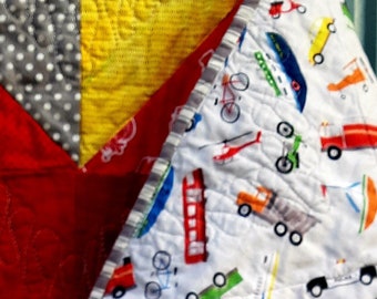 Vehicle Transportation Truck Baby Quilt