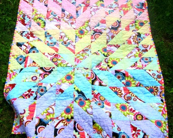 Boho Rainbow Baby Quilt