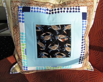 Pillow Covers Coastal, Beach, Crabs, 18"