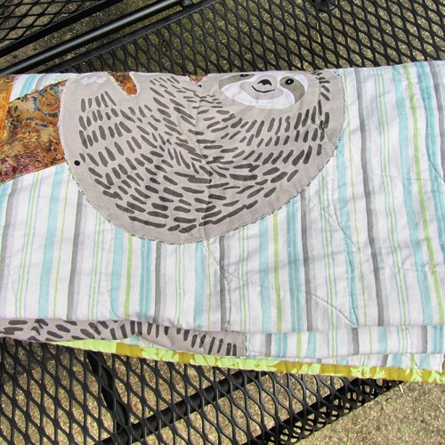 Sloth shops Baby Quilt Nursery Animals
