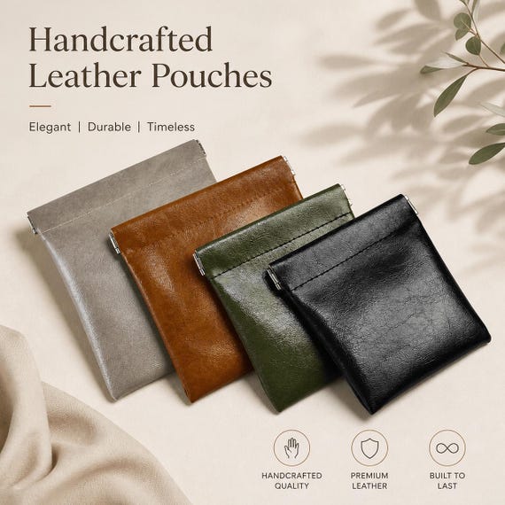 Slim, handcrafted leather pouch designed to wrangle rings, cufflinks, and small valuables while traveling — the kind of thing guys never buy themselves but immediately love.