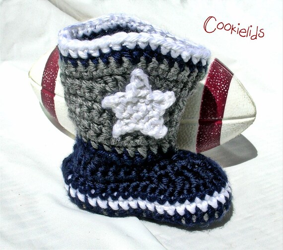 Dallas Cowboy or Cowgirl Infant Football Crochet Set 