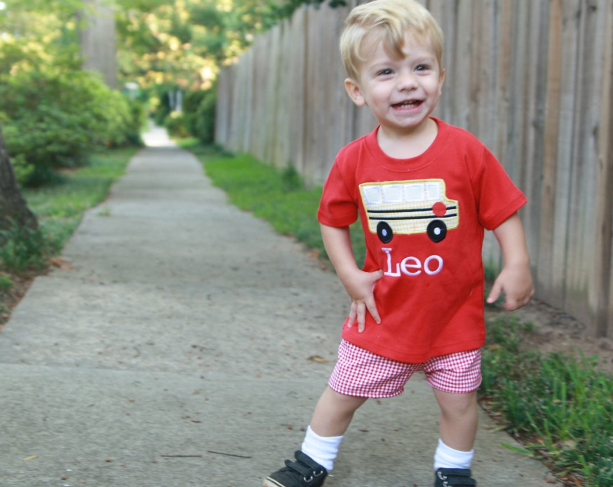 1st Day of School Shirt - Red School Bus Shirt Back to School Outfit